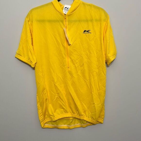 Vintage 90’s NWT Kucharik Mens Yellow Half Zip Short Sleeve Jersey Top Size‎ XL - Picture 1 of 9